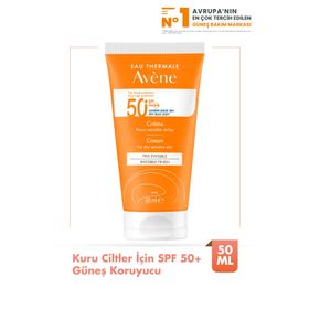 Avene Cream SPF50 50 ml Kuru Ciltler İçin Yüksek Korumalı Güneş Kremi