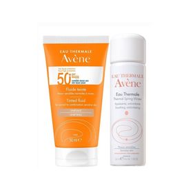 Avene Tinted Fluid SPF50+ Normal Karma Ciltler 50 ml Renkli Güneş Kremi+ 50 ml Termal Su