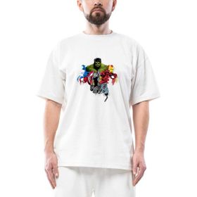Avengers Boss Oversize Siyah Tişört