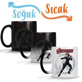 Avengers Viüva Negra Sihirli Porselen Kupa