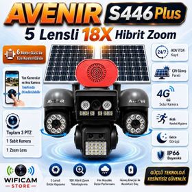 Avenir AV-S446 Plus 12 MP Solar Gece Görüşlü Güvenlik Kamerası