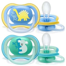 Avent +18 Ay - Erkek Philips Avent Ultra Air Karanlıkta Parlayan 2'li Desenli Gece Emziği