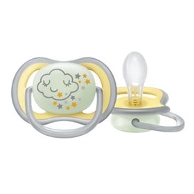 Avent Ultra Air 18+ Ay Sarı Gri Gece Emziği