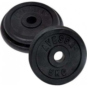 Avessa 5 kg Siyah Döküm Ağırlık Bar