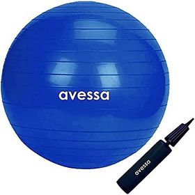 Avessa 55 cm Mavi Pompalı Pilates Topu