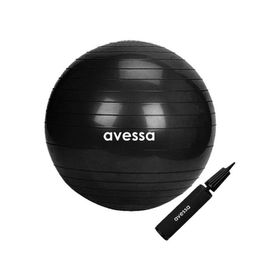Avessa 55 cm Siyah Pompalı Pilates Topu