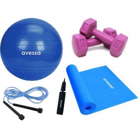 Avessa Deluxe Mavi 6 Parça Pilates Seti
