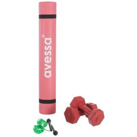 Avessa Deluxe Pembe 5 Parça Medium Pilates Seti