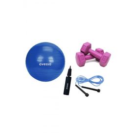 Avessa Mavi 5 Parça Deluxe Pilates Seti