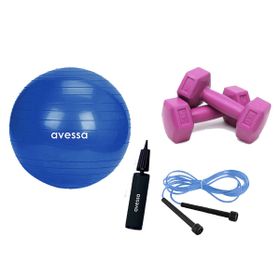 Avessa Mavi 5 Parça Deluxe Pilates Seti