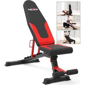 Avessa Relife WB-15023 Siyah/Kırmızı 140x119x65 cm Profesyonel Ağırlık Sehpası