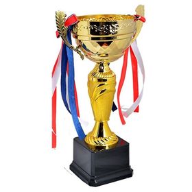 Avessa Y119C ÜCR Siyah 25 cm Zemin Gold Kaplama Kupa ve Madalya