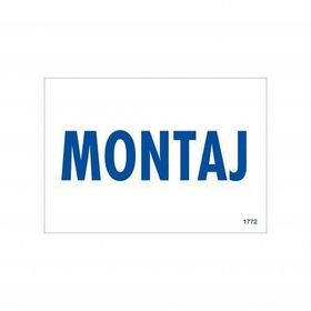 Avmdepo No:1772 17.5x25 cm Montaj Uyarı Levhası