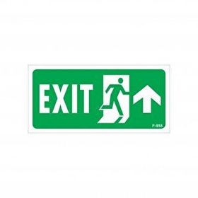 Avmdepo No:955 17.5x25 cm Exit Yukarı Sağ Ok İşaretli Uyarı Levhası