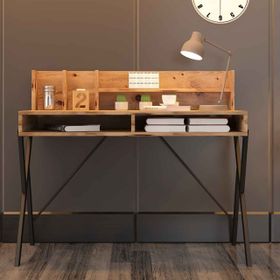 Avmpark Yanke Atlantik Çam Kitaplık+Çalışma Masası