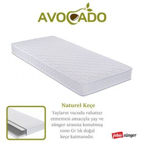 Avocado Active 130x190 cm Keten Pamuklu Yaylı Organic Çocuk Yatak