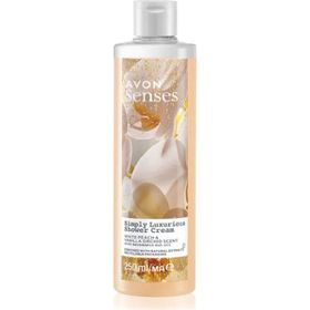 Avon 250 ml Simply Luxurious Beyaz Şeftali ve Vanilya Orkide Kokulu Duş Kremi