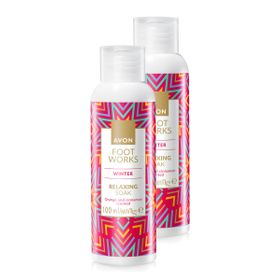 Avon 2x100 ml Foot Work Winter Portakal ve Tarçın Kokulu Rahatlatıcı Ayak Banyosu