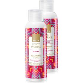 Avon 2x100 ml Foot Work Winter Portakal ve Tarçın Kokulu Rahatlatıcı Ayak Banyosu