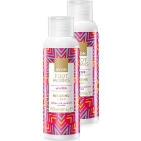 Avon 2x100 ml Foot Work Winter Portakal ve Tarçın Kokulu Rahatlatıcı Ayak Banyosu