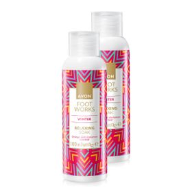Avon 2x100 ml Foot Work Winter Portakal ve Tarçın Kokulu Rahatlatıcı Ayak Banyosu