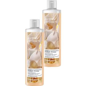 Avon 2x250 ml Simply Luxurious Beyaz Şeftali ve Vanilya Orkide Kokulu Duş Kremi