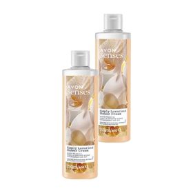Avon 2x250 ml Simply Luxurious Beyaz Şeftali ve Vanilya Orkide Kokulu Duş Kremi