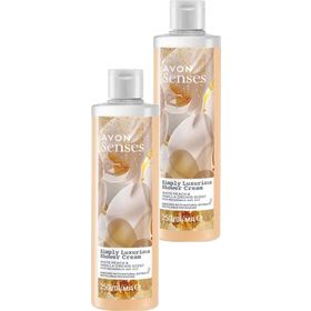 Avon 2x250 ml Simply Luxurious Beyaz Şeftali ve Vanilya Orkide Kokulu Duş Kremi
