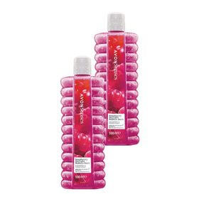 Avon 2x500 ml Raspberry Delight Frambuaz ve Frenk Üzümü Kokulu Banyo Köpüğü