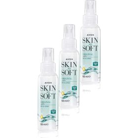 Avon 3x100 ml Skin So Soft Orijinal Kuru Yağ Vücut Spreyi