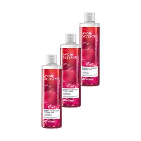 Avon 3x250 ml Raspberry Delight Frambuaz ve Frenk Üzümü Kokulu Duş Jeli