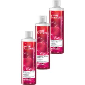 Avon 3x250 ml Raspberry Delight Frambuaz ve Frenk Üzümü Kokulu Duş Jeli