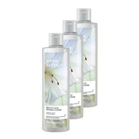 Avon 3x250 ml Senses White Lily Beyaz Zambak Kokulu Duş Jeli