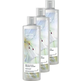 Avon 3x250 ml Senses White Lily Beyaz Zambak Kokulu Duş Jeli