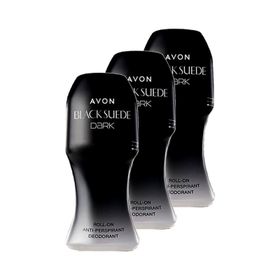 Avon 3x50 ml Black Suede Dark Erkek Roll-On