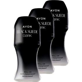Avon 3x50 ml Black Suede Dark Erkek Roll-On