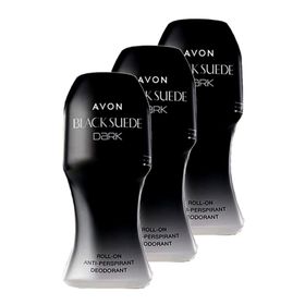 Avon 3x50 ml Black Suede Dark Erkek Roll-On