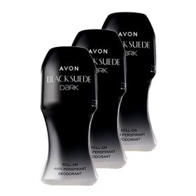 Avon 3x50 ml Black Suede Dark Erkek Roll-On