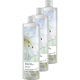 Avon 3x500 ml Senses White Lily Beyaz Zambak Kokulu Duş Jeli