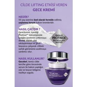 Avon 50 ml Anew Platinum Gece Yüz Kremi