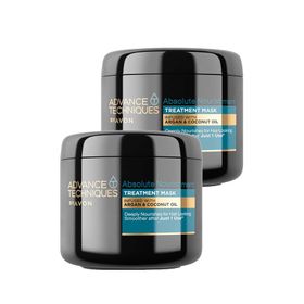 Avon Advance Techniques 2x375 ml Argan ve Hindistan Cevizi Yağı İçeren Saç Maskesi