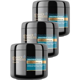 Avon Advance Techniques 3x375 ml Argan ve Hindistan Cevizi Yağı İçeren Saç Maskesi