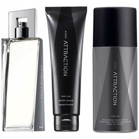 Avon Attraction EDT 75 ml + 100 ml Tıraş Sonrası Losyon + 150 ml Deodorant Erkek Parfüm Seti