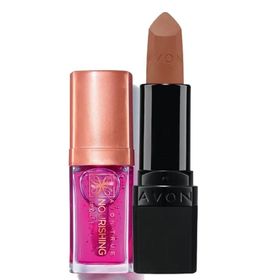 Avon Blossom Dudak Bakım Yağı + Matte Marvelous Mocha Ruj