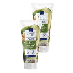 Avon Care 2x200 ml Avokado ve Badem Yağı İçeren 3’ü 1 Arada Saç Maskesi