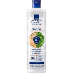 Avon Care Derma 400 ml Nemlendirici Cilt Tonu Görünümünü Eşitleyici C Vitamini ve Yeşil Çay İçeren Vücut Losyonu
