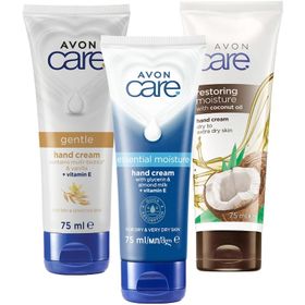 Avon Care Gliserin ve Badem Sütü + Hindistan Cevizi Yağı + 3x75 ml Vanilya Özlü El Kremi
