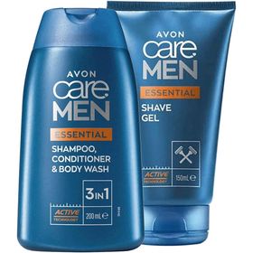 Avon Care Men Essentials Tıraş Jeli Ve 3 ü 1 Arada Şampuan,Bakım Kremi Ve Duş Jeli
