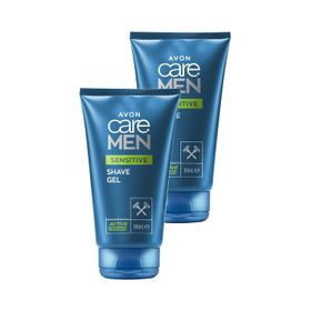 Avon Care Men Sensitive 2x150 ml Papatya ve Aloe Özü İçeren Tıraş Jeli