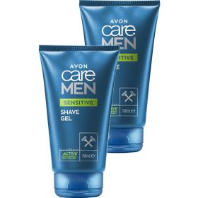 Avon Care Men Sensitive 2x150 ml Papatya ve Aloe Özü İçeren Tıraş Jeli